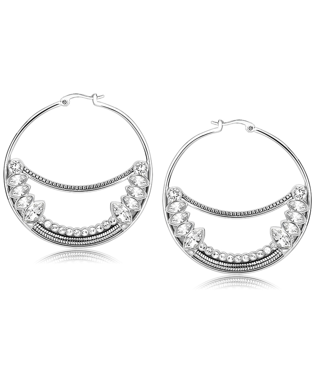 Stainless steel earrings with Swarovski crystals