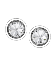 Stainless steel earrings 2 in 1 with Swarovski crystals